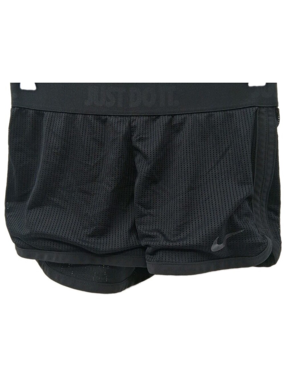 Nike Shorts Womens Xs Black Mesh lined Running Gym Athletic Walking Training